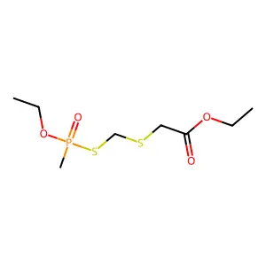 ethyl 2-[[ethoxy(methyl)phosphoryl]sulfanylmethylsulfanyl]acetate structure