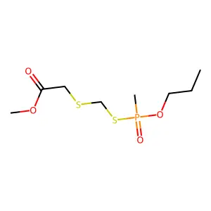 methyl 2-[[methyl(propoxy)phosphoryl]sulfanylmethylsulfanyl]acetate structure