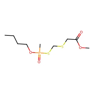 methyl 2-[[butoxy(methyl)phosphoryl]sulfanylmethylsulfanyl]acetate structure