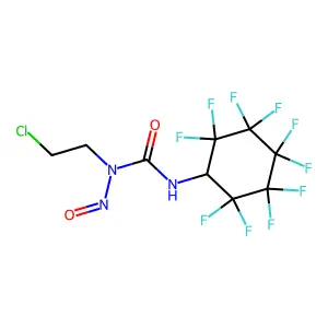 1-(2-chloroethyl)-3-(2,2,3,3,4,4,5,5,6,6-decafluorocyclohexyl)-1-nitrosourea structure