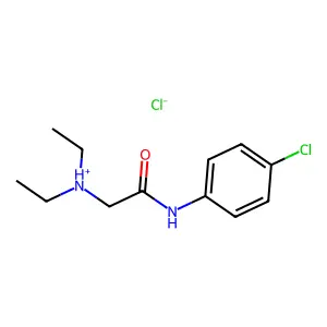 [2-(4-chloroanilino)-2-oxoethyl]-diethylazanium chloride structure