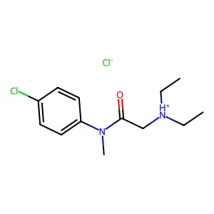 ACETANILIDE, 4'-CHLORO-2-(DIETHYLAMINO)-N-METHYL-, HYDROCHLORIDE structure