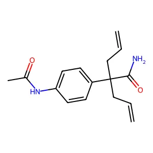 ACETANILIDE, 4'-(1-ALLYL-1-CARBAMOYL-3-BUTENYL)- structure