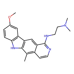 1,2-Ethanediamine, N'-(9-methoxy-5-methyl-6H-pyrido(4,3-b)carbazol-1-yl)-N,N-dimethyl- structure