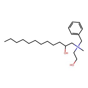 benzyl-(2-hydroxydodecyl)-(2-hydroxyethyl)-methylazanium structure