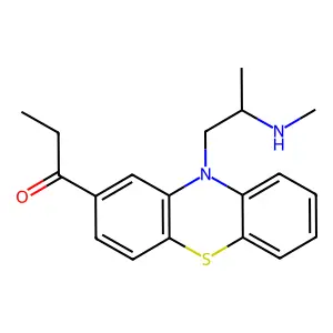 1-[10-[2-(methylamino)propyl]phenothiazin-2-yl]propan-1-one structure