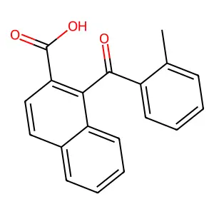 1-(2-methylbenzoyl)naphthalene-2-carboxylic acid structure