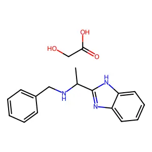 1-(1H-benzimidazol-2-yl)-N-benzylethanamine;2-hydroxyacetic acid structure