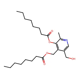 Pyridoxine 4,5-dicaprylate structure
