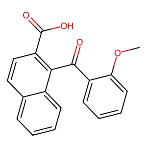 1-(2-methoxybenzoyl)naphthalene-2-carboxylic acid structure