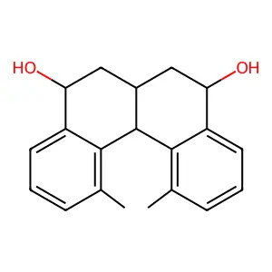 1,12-dimethyl-5,6,6a,7,8,12b-hexahydrobenzo[c]phenanthrene-5,8-diol structure