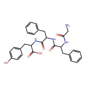 2-[[2-[[2-[(2-aminoacetyl)amino]-3-phenylpropanoyl]amino]-3-phenylpropanoyl]amino]-3-(4-hydroxyphenyl)propanoic acid structure