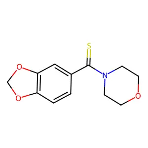 1,3-benzodioxol-5-yl(morpholin-4-yl)methanethione structure