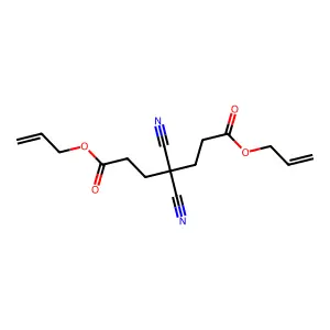 Diallyl 4,4-dicyanoheptanedioate structure