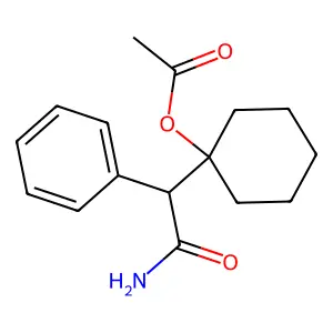 [1-(2-amino-2-oxo-1-phenylethyl)cyclohexyl] acetate structure