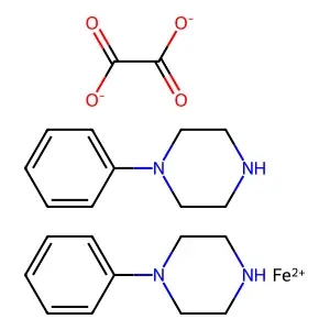 Iron, bis(1-phenylpiperazine)oxalato- structure