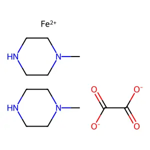 Iron, bis(1-methylpiperazine)oxalato- structure