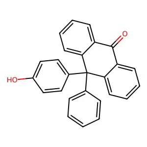 10-(4-hydroxyphenyl)-10-phenylanthracen-9-one structure