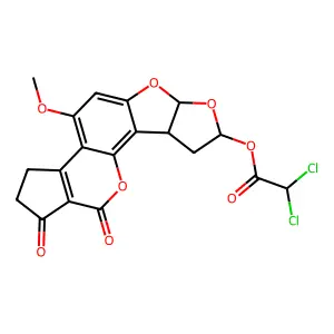 (11-methoxy-16,18-dioxo-6,8,19-trioxapentacyclo[10.7.0.02,9.03,7.013,17]nonadeca-1,9,11,13(17)-tetraen-5-yl) 2,2-dichloroacetate structure