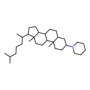 1-[10,13-dimethyl-17-(6-methylheptan-2-yl)-2,3,4,5,6,7,8,9,11,12,14,15,16,17-tetradecahydro-1H-cyclopenta[a]phenanthren-3-yl]piperidine structure