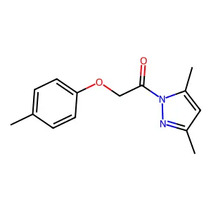 1-(3,5-dimethylpyrazol-1-yl)-2-(4-methylphenoxy)ethanone structure