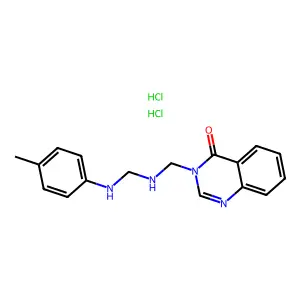 4(3H)-Quinazolinone, 3-(((((4-methylphenyl)amino)methyl)amino)methyl)-, dihydrochloride structure