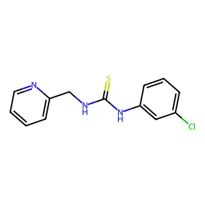 1-(3-chlorophenyl)-3-(pyridin-2-ylmethyl)thiourea structure