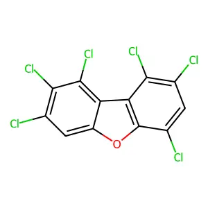 1,2,3,6,8,9-HEXACHLORODIBENZOFURAN structure
