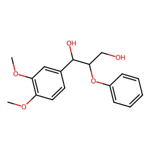 1-(3,4-dimethoxyphenyl)-2-phenoxypropane-1,3-diol structure