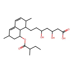 Lovastatin acid structure
