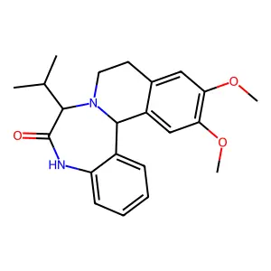 12,13-dimethoxy-7-propan-2-yl-7,9,10,14b-tetrahydro-5H-isoquinolino[2,1-d][1,4]benzodiazepin-6-one structure