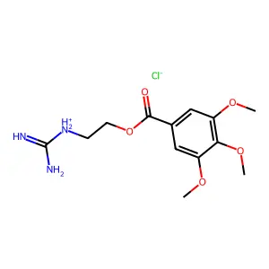 carbamimidoyl-[2-(3,4,5-trimethoxybenzoyl)oxyethyl]azanium chloride structure