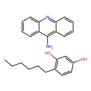 acridin-9-amine4-hexylbenzene-1,3-diol structure