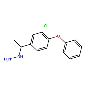 (alpha-Methyl-p-phenoxybenzyl)hydrazine hydrochloride structure