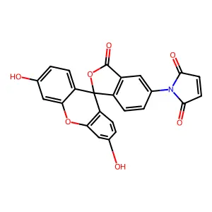 1-(3',6'-dihydroxy-3-oxospiro[2-benzofuran-1,9'-xanthene]-5-yl)pyrrole-2,5-dione structure