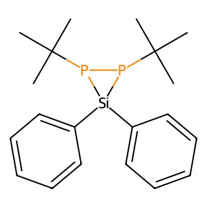 1,2-Diphospha-3-silacyclopropane, 1,2-bis(1,1-dimethylethyl)-3-diphenyl- structure