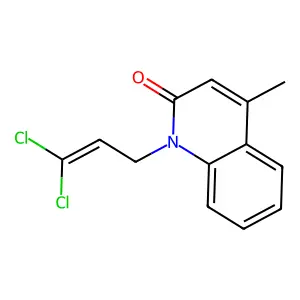 1-(3,3-dichloroprop-2-enyl)-4-methylquinolin-2-one structure