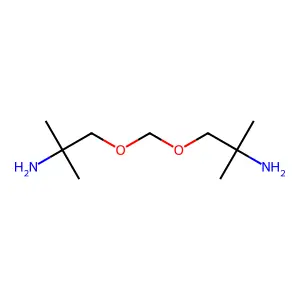 1-[(2-amino-2-methylpropoxy)methoxy]-2-methylpropan-2-amine structure