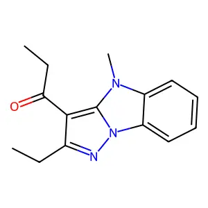 1-(2-ethyl-4-methyl-4H-pyrazolo[1,5-a]benzimidazol-3-yl)propan-1-one structure