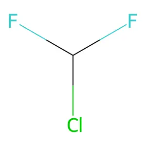 Chlorodifluoromethane [R22]  [UN1018]  [Nonflammable gas] structure