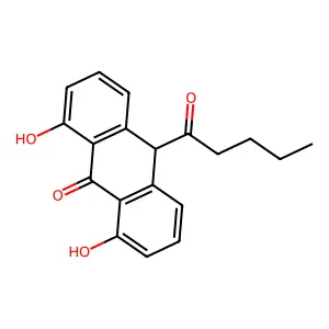 10-Valeryl dithranol structure