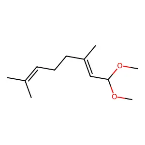 1,1-dimethoxy-3,7-dimethylocta-2,6-diene structure