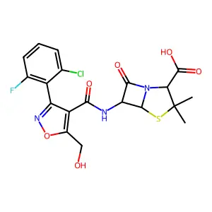 5-Hydroxymethylflucloxacillin structure