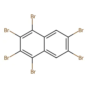 1,2,3,4,6,7-Hexabromonaphthalene structure