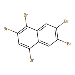 1,2,4,6,7-Pentabromonaphthalene structure