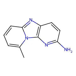 DIPYRIDO(1,2-a:3',2'-d)IMIDAZOLE, 2-AMINO-9-METHYL- structure