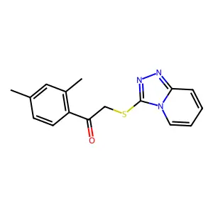 1-(2,4-dimethylphenyl)-2-([1,2,4]triazolo[4,3-a]pyridin-3-ylsulfanyl)ethanone structure