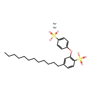 disodium4-dodecyl-2-(4-sulfonatophenoxy)benzenesulfonate structure