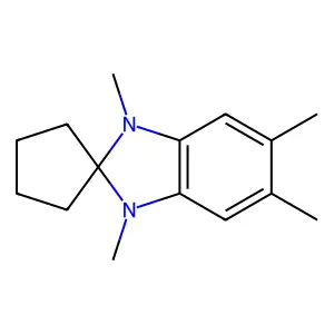 1,3,5,6-tetramethylspiro[benzimidazole-2,1'-cyclopentane] structure