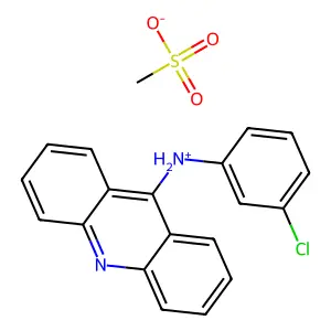 acridin-9-yl-(3-chlorophenyl)azaniummethanesulfonate structure